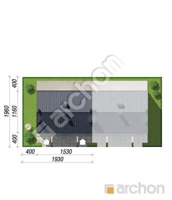 gotowy projekt Dom w narcyzach 6 (R2BA) sytuacja