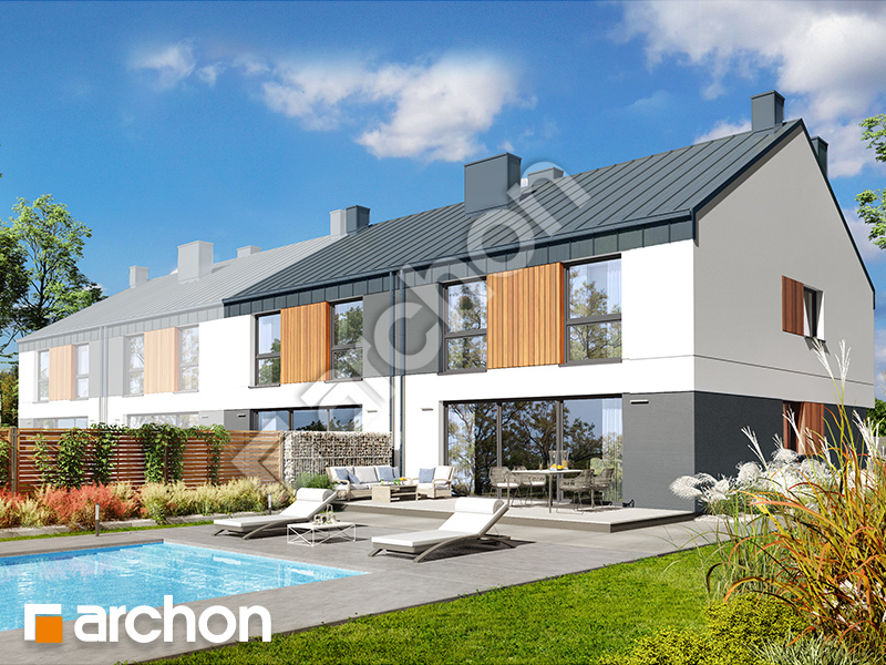 gotowy projekt Dom w narcyzach 6 (R2BA) widok 2