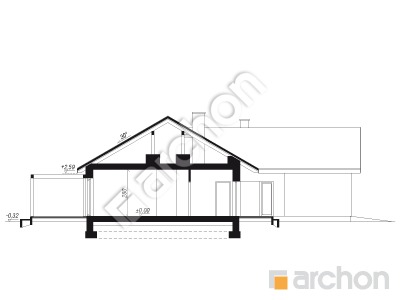 gotowy projekt Dom w skalnicach (G2) przekroj budynku