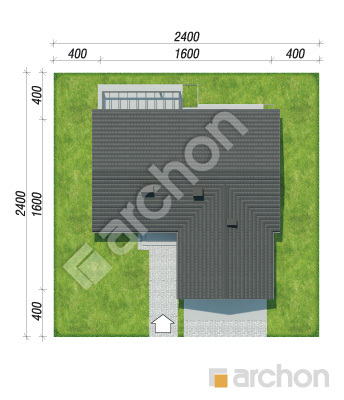 gotowy projekt Dom w skalnicach (G2) sytuacja