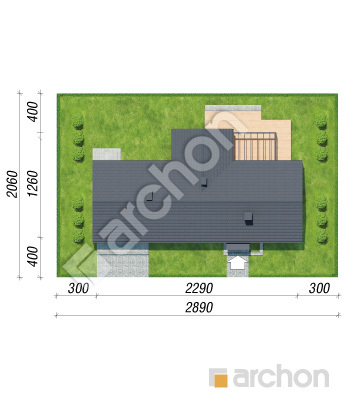 gotowy projekt Dom w kosaćcach 46 (G2) sytuacja