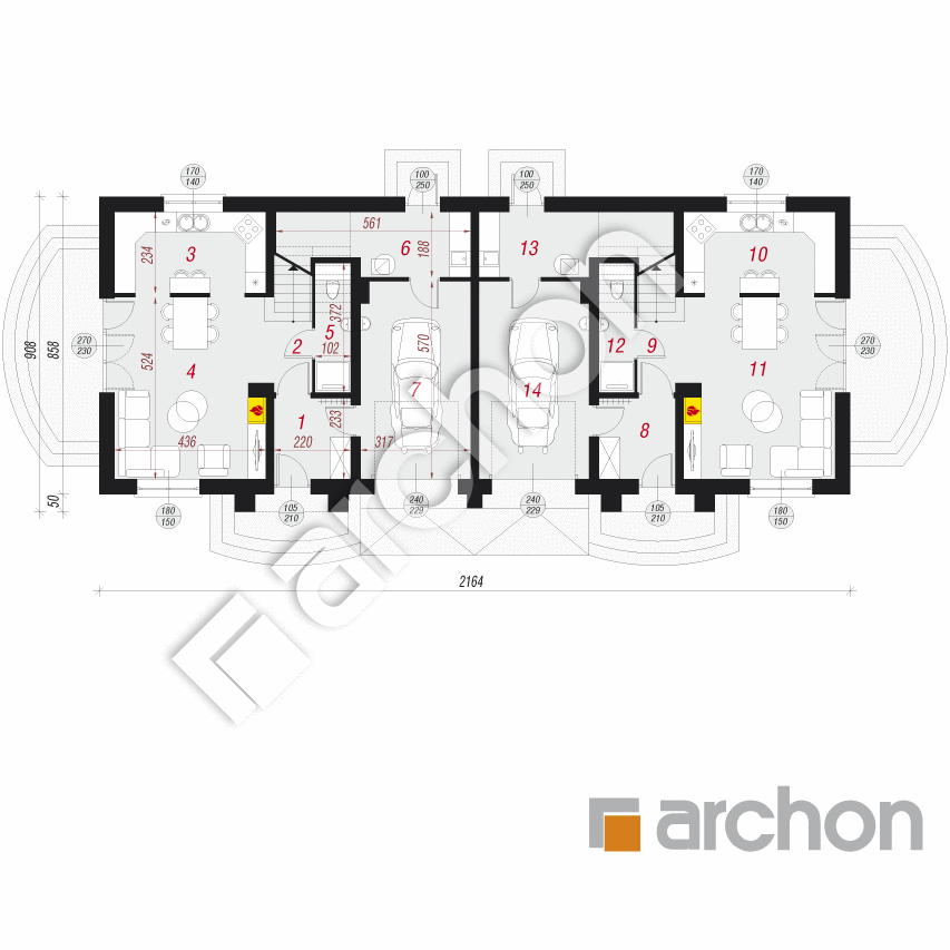 gotowy projekt Dom w lucernie 6 (R2) rzut parteru