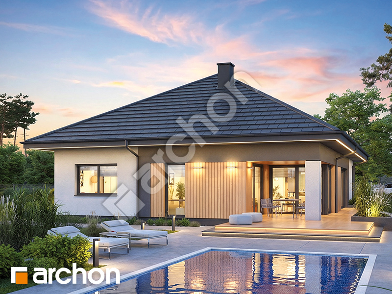 gotowy projekt Dom w cieszyniankach 14 (GE) widok 2