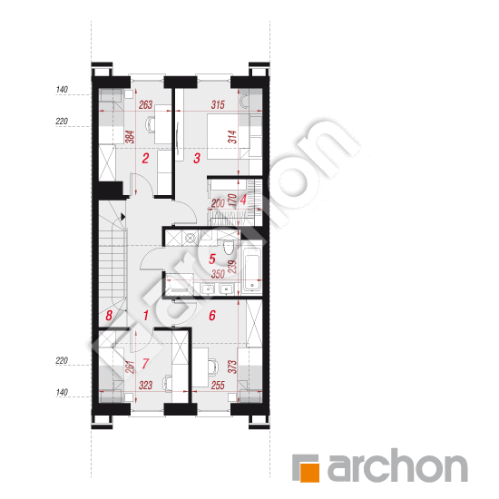 gotowy projekt Dom w riveach 8 (GS) rzut poddasza