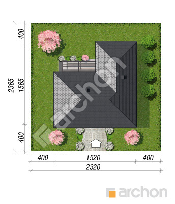 gotowy projekt Dom w perełkowcach 2 (E) sytuacja