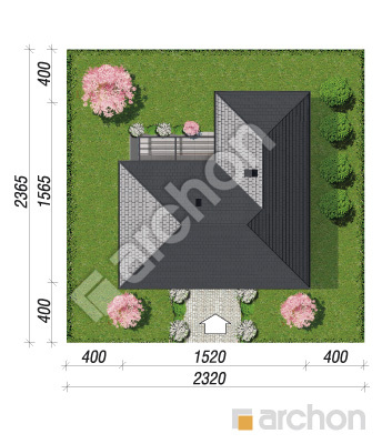 gotowy projekt Dom w perełkowcach 2 (E) sytuacja