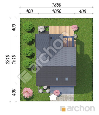 gotowy projekt Dom w rozmarynach 4 (GE) OZE sytuacja