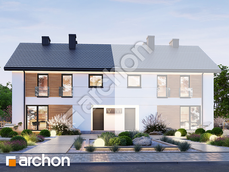 gotowy projekt Dom w czworolistach (R2B) widok 1