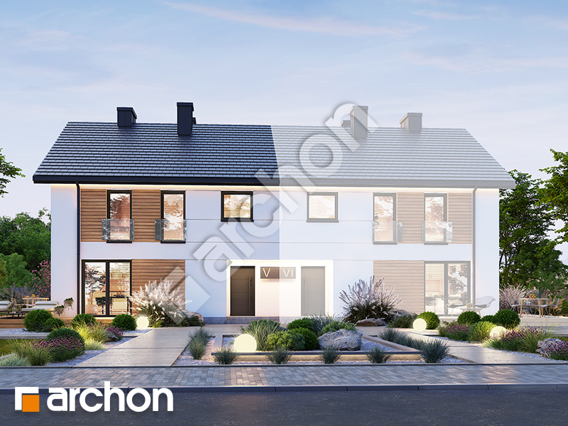 gotowy projekt Dom w czworolistach (R2B) 