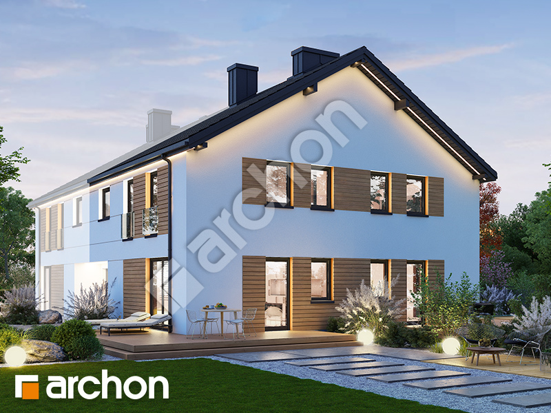 gotowy projekt Dom w czworolistach (R2B) widok 2