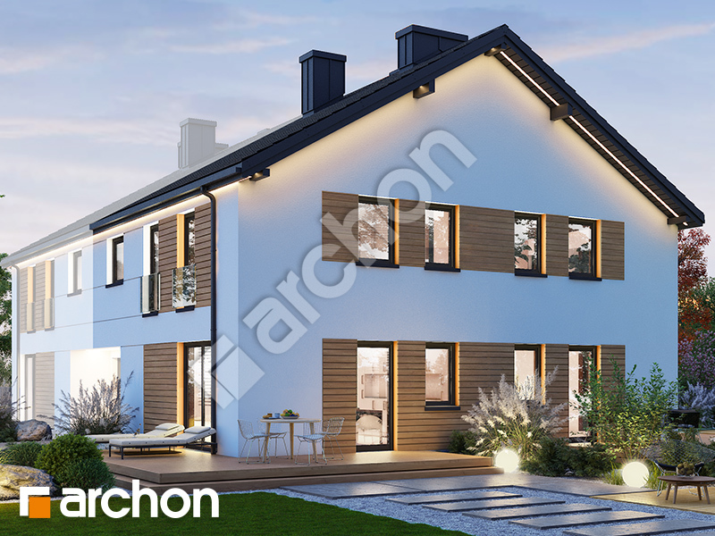 gotowy projekt Dom w czworolistach (R2B) widok 2