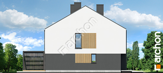 Elewacja boczna projekt dom w szachownicach 2 gb 92b06a8666324278d4ec23e906cd23c7  266