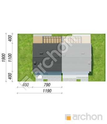 gotowy projekt Dom w szachownicach 2 (GB) sytuacja