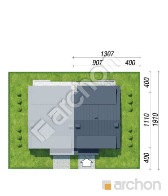 gotowy projekt Dom w bratkach 11 (R2B) sytuacja