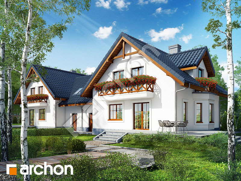 gotowy projekt Dom w rododendronach 5 (R2T) widok 1