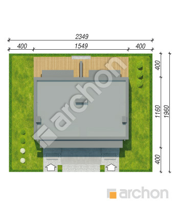 gotowy projekt Dom w klematisach 24 (R2) sytuacja