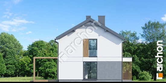 Elewacja boczna projekt dom w modrakach r2 295071c58d78a9e64233bcf76d41c996  266