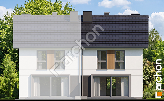 Elewacja ogrodowa projekt dom w klementynkach 3 b bfe44a9e10bb5456f40e2bca464f8895  267