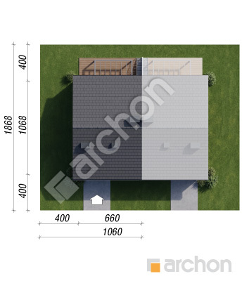 gotowy projekt Dom w klementynkach 3 (B) sytuacja