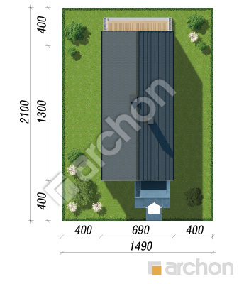 gotowy projekt Dom w supertuniach 2 (E) sytuacja