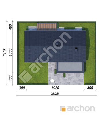 gotowy projekt Dom pod krzewuszką 2 (G2E) sytuacja