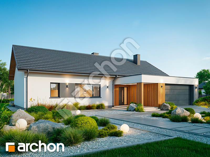 gotowy projekt Dom pod krzewuszką 2 (G2E) widok 2