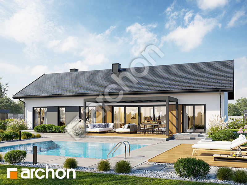 gotowy projekt Dom pod krzewuszką 2 (G2E) widok 2