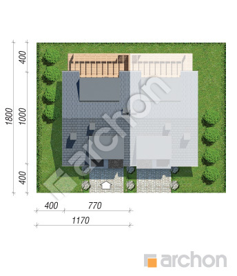 gotowy projekt Dom w narcyzach 10 (B) sytuacja
