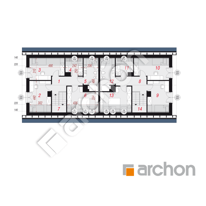 gotowy projekt Dom w malinówkach 11 (R2) rzut poddasza