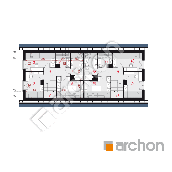 gotowy projekt Dom w malinówkach 11 (R2) rzut poddasza
