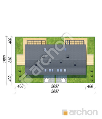 gotowy projekt Dom w malinówkach 11 (R2) sytuacja