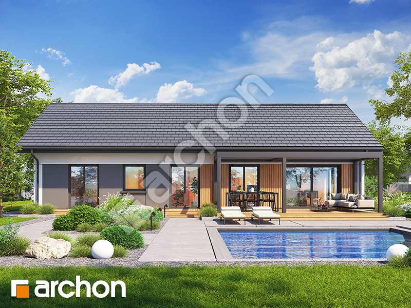 gotowy projekt Dom w kostrzewach 17 (E) widok 2