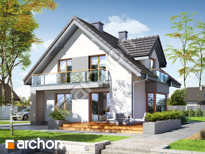 gotowy projekt Dom w rododendronach (PN) widok 2