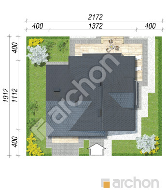 gotowy projekt Dom w tamaryszkach 2 (NT) sytuacja
