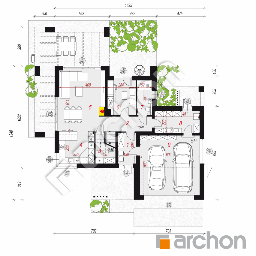 gotowy projekt Willa Oktawia 2 (G2E) OZE rzut parteru