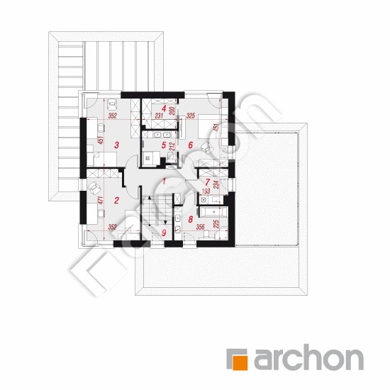 gotowy projekt Willa Oktawia 2 (G2E) OZE rzut piętra