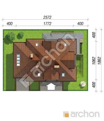 gotowy projekt Dom w kaliach 3 (P) sytuacja