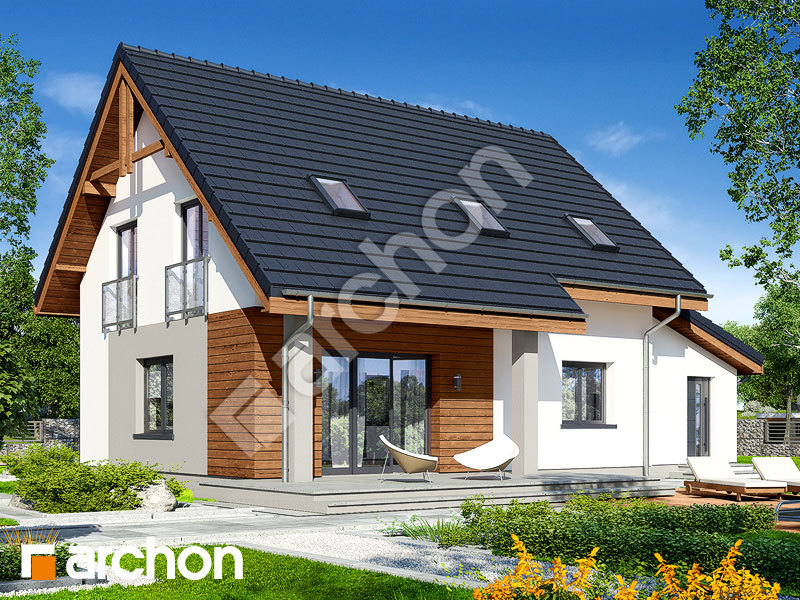 gotowy projekt Dom w zielistkach 5 (GA) widok 2