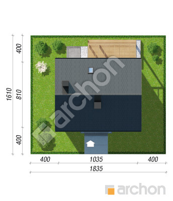 gotowy projekt Dom w zielistkach 34 (A) sytuacja