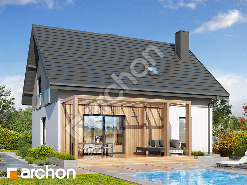 gotowy projekt Dom w zielistkach 34 (A) widok 2