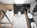 gotowy projekt Dom w szyszkowcach 6 (E) Wizualizacja łazienki (wizualizacja 3 widok 4)