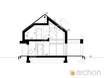 gotowy projekt Dom w kellerisach 3 (E) przekroj budynku