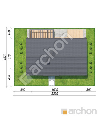 gotowy projekt Dom w kruszczykach 30 sytuacja