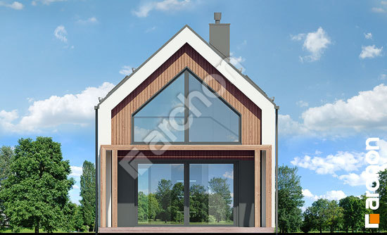 Elewacja ogrodowa projekt domek letniskowy nad zrodelkiem 3 17298f9b8c2a5b1e7ff9608017733180  267