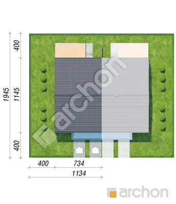 gotowy projekt Dom w bratkach 26 (R2BE) sytuacja