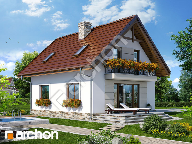 gotowy projekt Dom w lukrecji 5 (T) widok 1