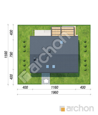 gotowy projekt Dom w malinówkach 57 (E) sytuacja