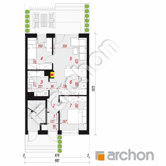 gotowy projekt Dom w bratkach 23 (R2S) rzut parteru
