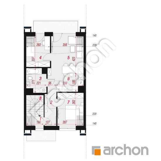 gotowy projekt Dom w bratkach 23 (R2S) rzut poddasza