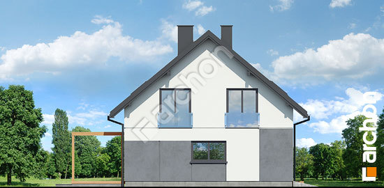 Elewacja boczna projekt dom w mimozach 2 g c2a8f4f191aeec8e78129191f9b52514  266